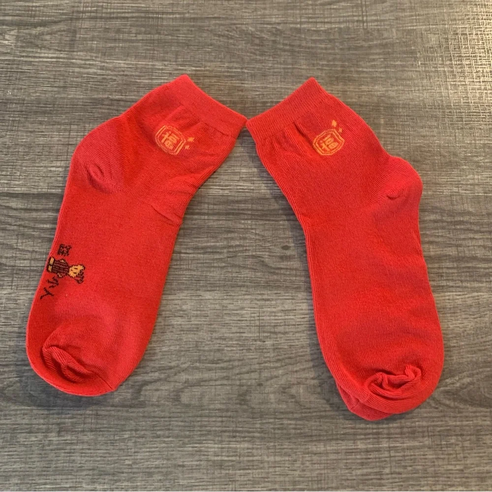 🍒🍒 2 Pairs Red Chinese New Year Socks